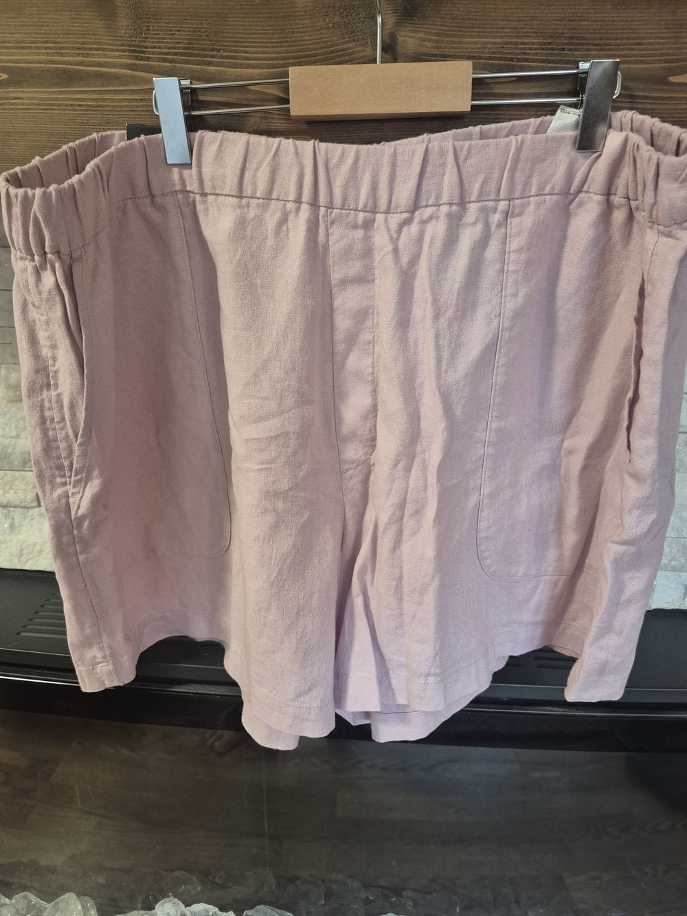 Banana Republic Soft Pink Elastic-Waist Bermuda Shorts
